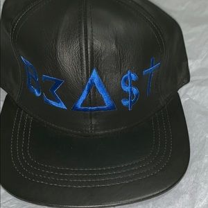 Beast leather adjustable hat